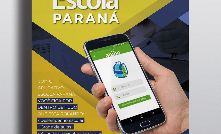 cartaz aplicativo escola paraná