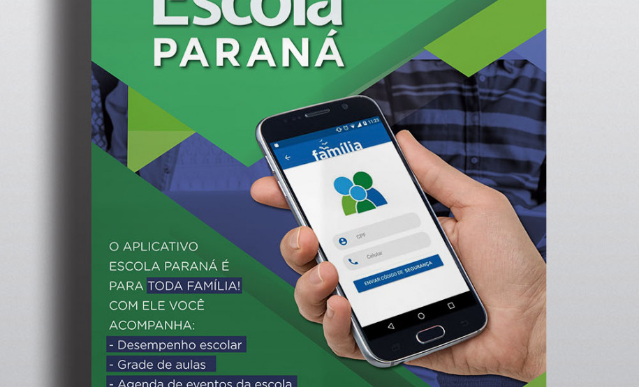 cartaz aplicativo escola paraná