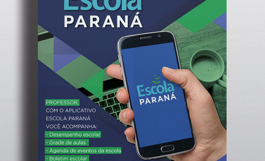 cartaz aplicativo escola paraná