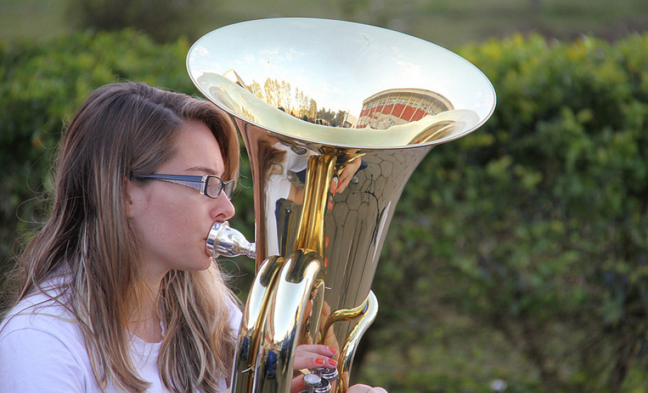 Apresentação durante reunião de chefes de NRE, no CEEP Newton Freire Maia.