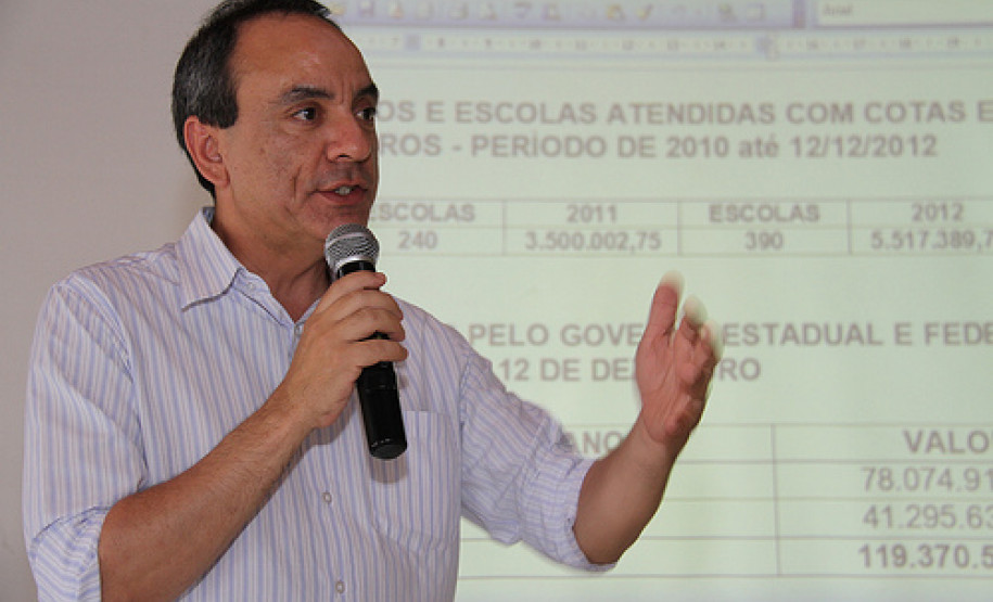 Análise dos projetos desenvolvidos e metas para ano que vem estão sendo debatidas com chefes dos 32 Núcleos Regionais de Educação do Paraná durante reunião que acontece em Piraquara.<br />
<br />
Veja mais fotos em: <a href="http://www.flickr.com/photos/flavioarns/sets/72157632225034554/" target="_blank">http://www.flickr.com/photos/flavioarns</a>
