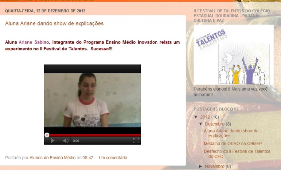 Blog dos alunos do Colégio Estadual Douradina