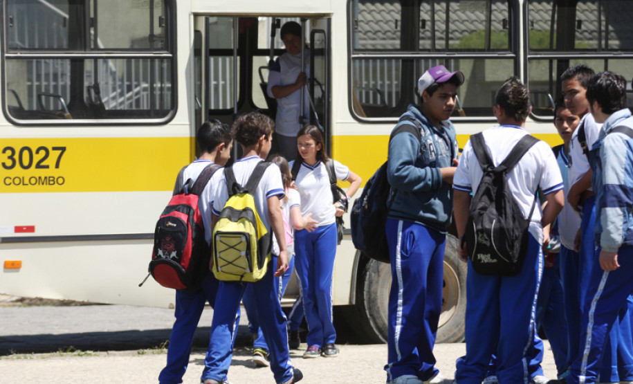 Alunos do Colégio Estadual Abraham Lincoln.