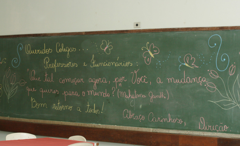 Semana pedagógica de fevereiro de 2011. Foto de arquivo.