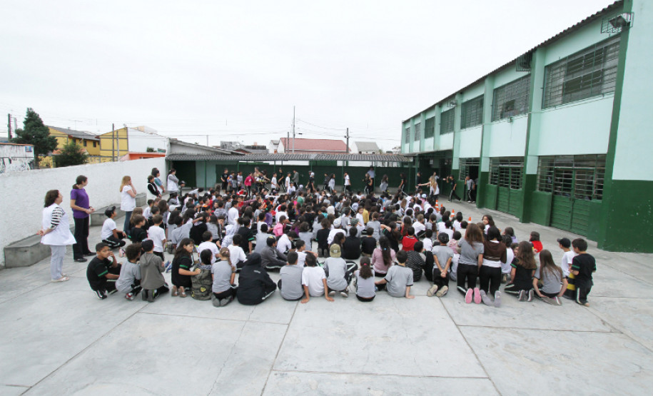 Programa Brigada Escolar no Colégio Estadual Etelvina Cordeiro Neves. Foto de arquivo.