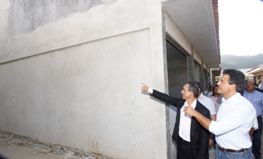 Visita às obras da Escola Municipal Judith Goss de Lima.