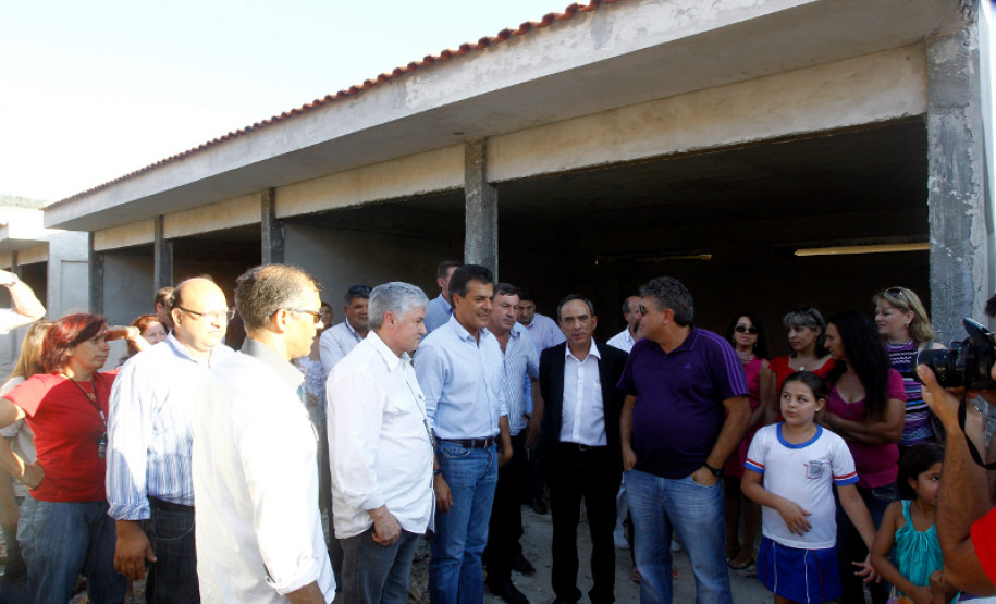 Visita às obras da Escola Municipal Judith Goss de Lima.