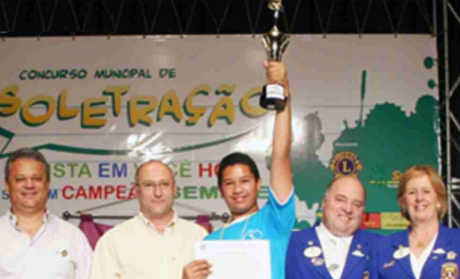 Lucas Fernades, aluno do colégio e ganhador da primeira edição do concurso.