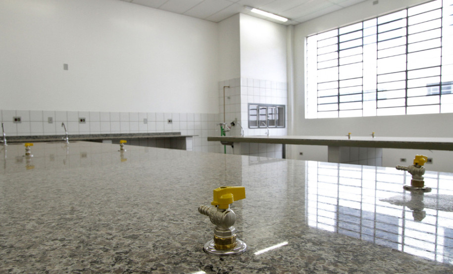 Centro Estadual de Educação Profissional de Terra Roxa. Laboratório de Química. N/F: bicos para gás.
Terra Roxa, 03-04-13.