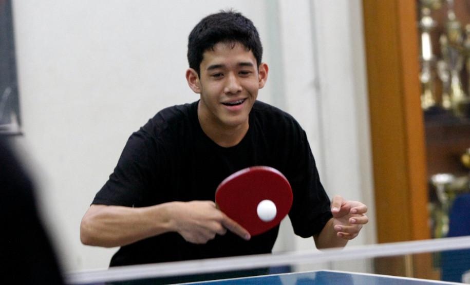 Começa a macrorregional dos Jogos Escolares 14-05-13 - Jogos Escolares,  jogo de Tenis de Mesa.