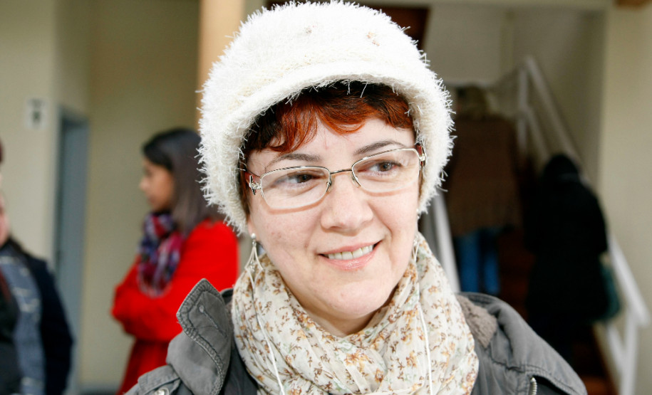 Caravana da Poesia em Pato Branco na Faculdade de Pato Branco - FADEP, professora Tania Mara Guarnere. 27-08-13.