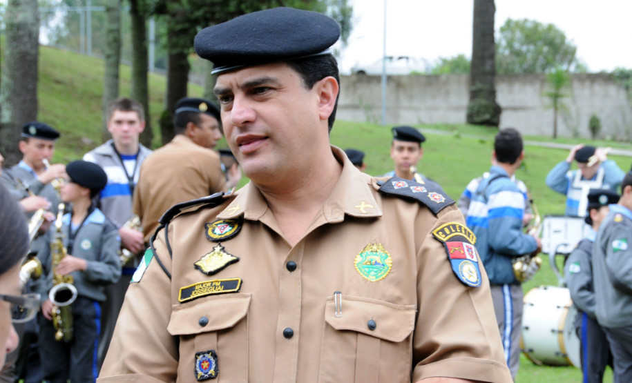 Lançamento do projeto "Sustentabilidade: da Escola ao Rio" no Colégio da Polícia Militar. Na foto, major Josseguai Ribeiro, comandante do Colégio da PM.