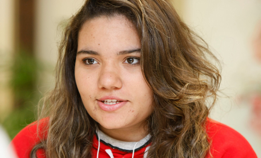 Colégio Estadual Dom Pedro II em Umuarama, alunos falam sobre simulado do Enem, na foto Rhuama Alburquerque. 17-09-13.