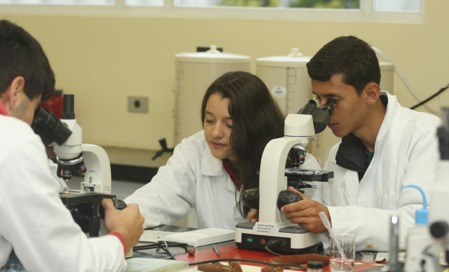 Durante a Semana Newton Freire Maia estudantes decursos profissionalizantes assistiram a palestras e ministraram oficinas a cerca de 600 alunos de escolas da região de Pinhais.