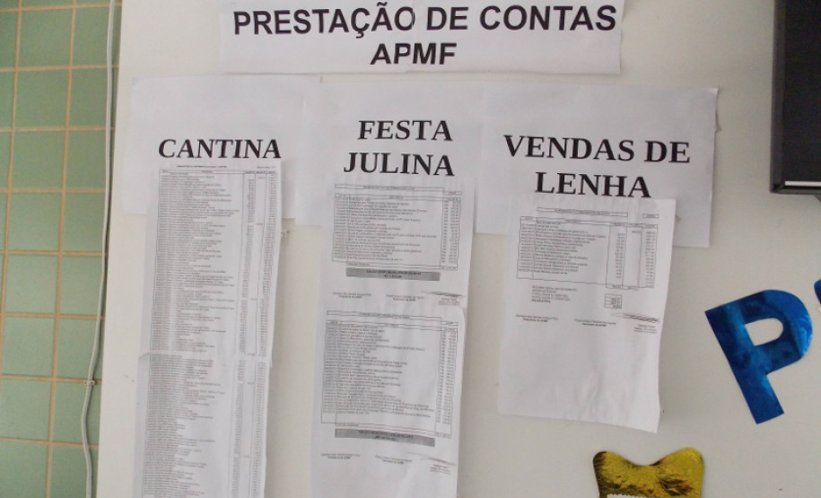 Editais das prestações de conta.