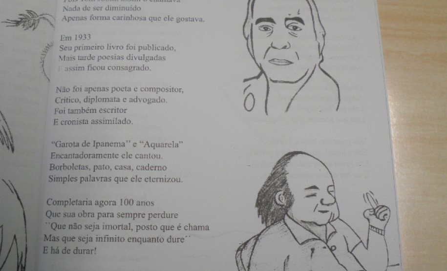 “Aquarela em Versos” estimulou alunos do ensino fundamental a produção de textos e ilustrações envolvendo disciplinas de português e arte.