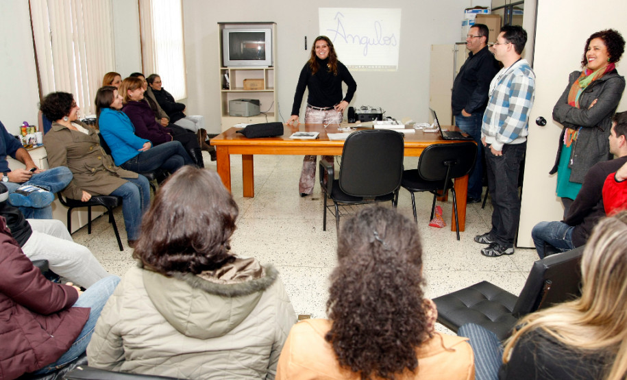 Superintendente Eliane Rocha participa da Semana Pedagógica no segundo semestre de 2013.