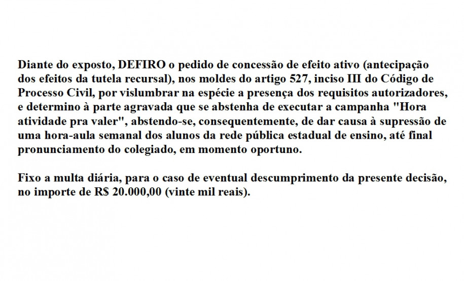 A APP-Sindicato terá de pagar multa diária de R$ 20 mil à Justiça do Paraná caso continue a estimular professores do estado a liberarem alunos das aulas.