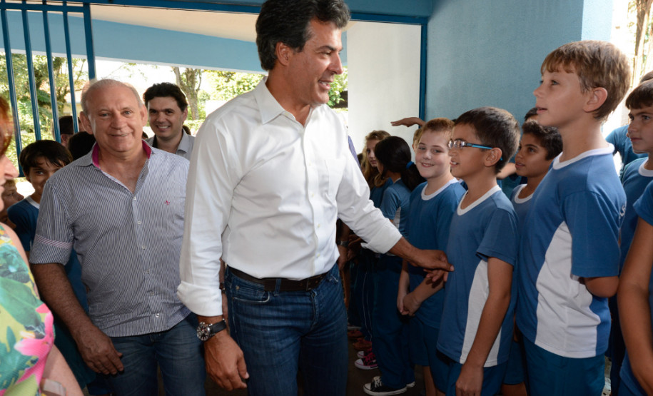 Governador visitou obras do Centro Estadual de Educação Profissional do Sudoeste e do Colégio Estadual Eduardo Virmond Suplicy. 14/03/2014.