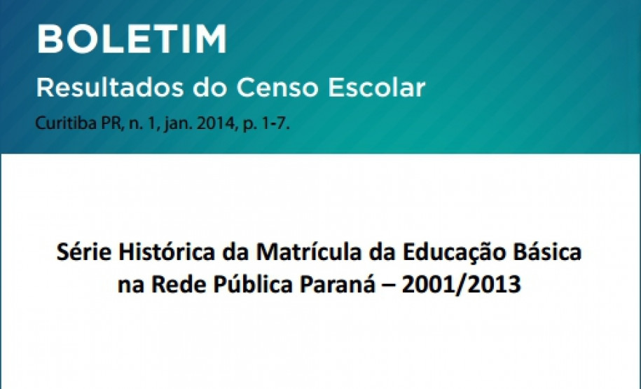 Publicação traz um resumo das principais informações educacionais sobre o Paraná coletadas em toda a rede pública de ensino.