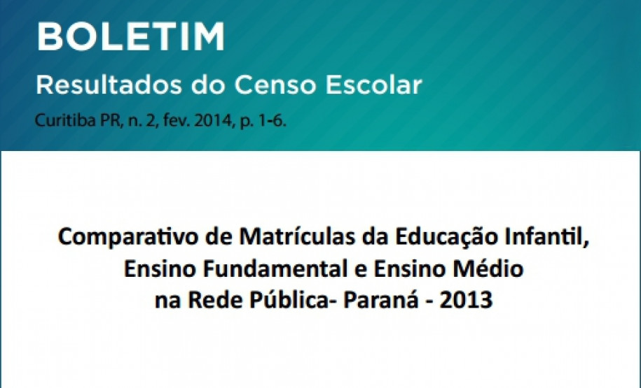 Publicação traz um resumo das principais informações educacionais sobre o Paraná coletadas em toda a rede pública de ensino.