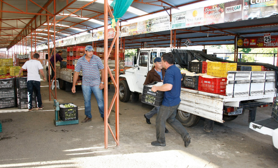 Distribuição da merenda escolar na Cooperativa de Produção e Comercialização dos Agricultores Familiares de Ibaiti (Coompetir). 01-04-14.