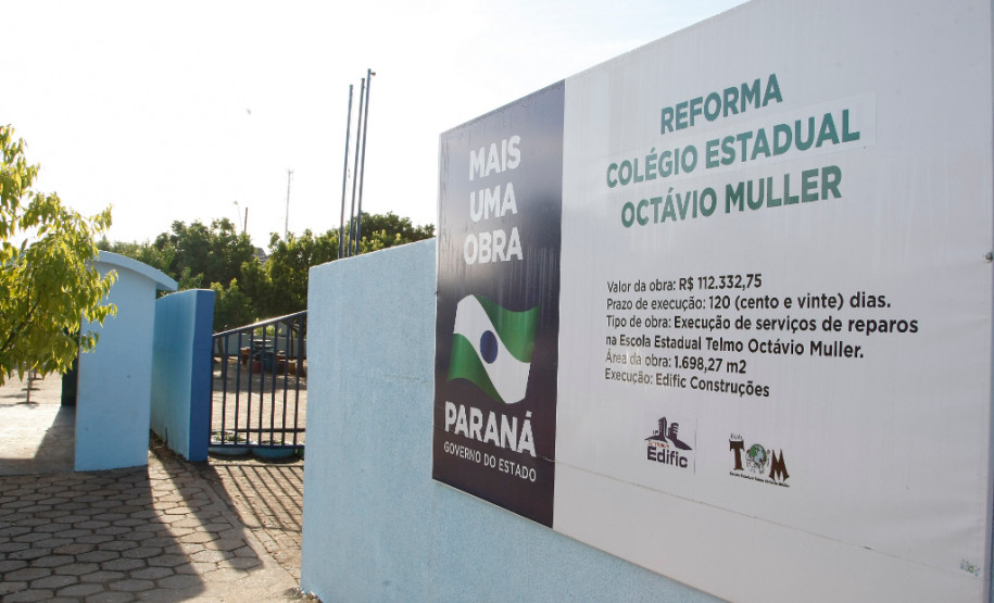 Recursos descentralizados garantem obras mais rápidas Colégio Estadual Octavio Muller recebeu verba descentralizada para reforma. 15-05-14.