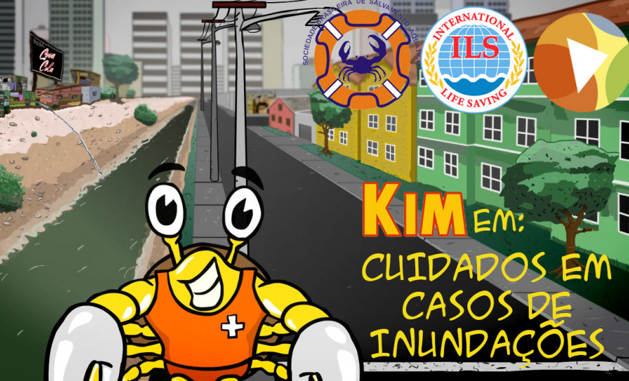 Cuidados em Casos de Inundações, animação da Coordenação de Produções Multimídia.