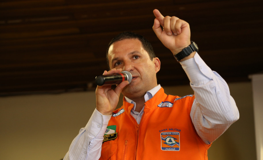 Tenente-coronel Edmilson de Barros, coordenador executivo da Defesa Civil no Paraná.