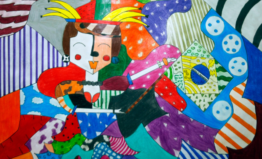 “Eu torço para o Brasil todos os dias” mostram alunos de colégio em Curitiba Colégio Estadual Senador Manoel Alencar Guimarães, exposição com o tema da Copa do Mundo 2014 no Brasil. 11-06-14.