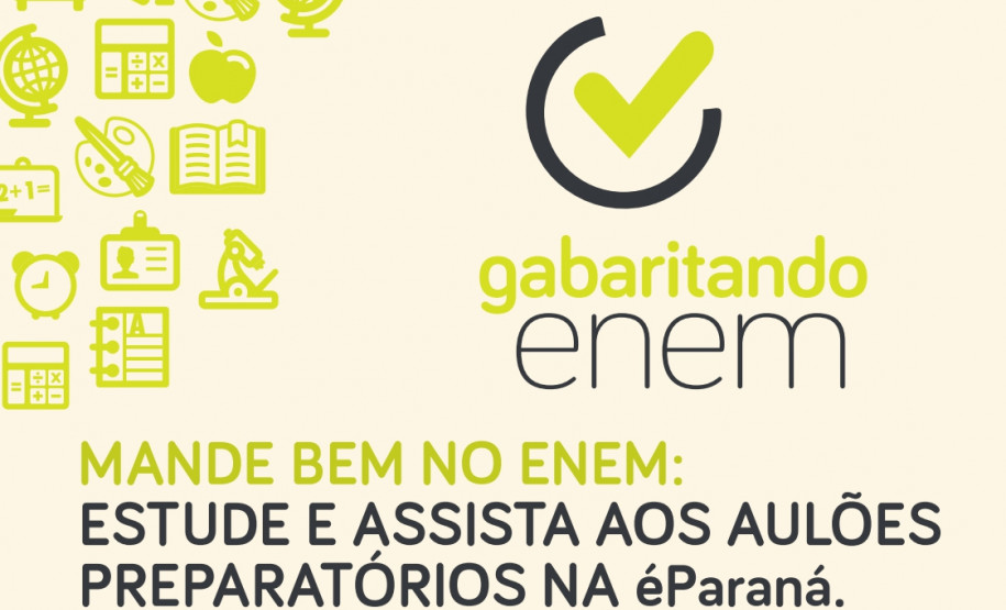 Os aulões preparatórios do programa Gabaritando Enem voltam à programação da TV éParaná durante os próximos três meses.