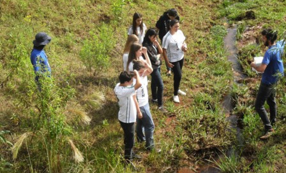 Os alunos do curso Técnico de Meio Ambiente do Colégio Estadual Tancredo Neves, em Francisco Beltrão, participaram, nesta segunda-feira (24), da terceira e última etapa de monitoramento e coleta de amostras de água do Córrego Três Pioneiros, que integra a bacia do Rio Marrecas, próximo à escola.