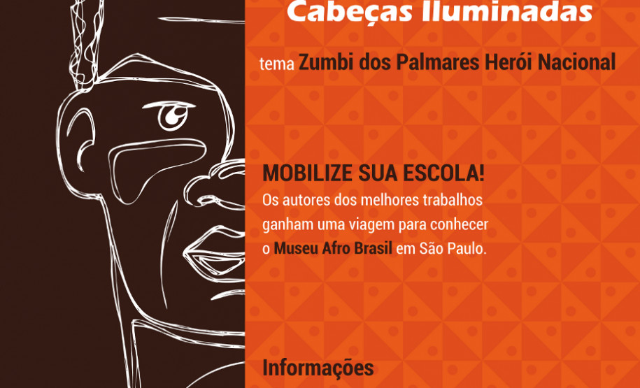 Prêmio reconhece a importância de Zumbi dos Palmares Estudantes poderão participar em três categorias: Redação, Painel e Música. Edital foi lançado nesta quinta-feira (1) na Secretaria de Estado da Educação.