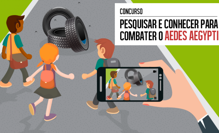 Concurso de vídeos sobre o Aedes aegypti em maio Escolas estaduais podem concorrer com vídeo de 90 segundos sobre o mosquito da dengue. Premiados participam de evento e formação em Brasília.