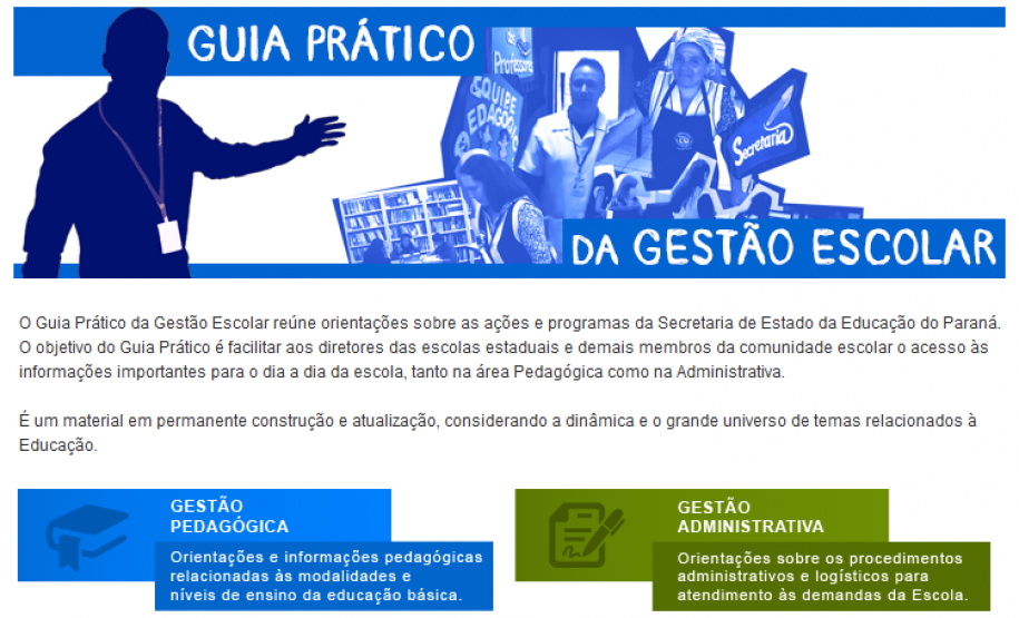 Centenas de perguntas e respostas abordam os principais aspectos administrativos e pedagógicos de uma escola da rede estadual de ensino do Paraná.