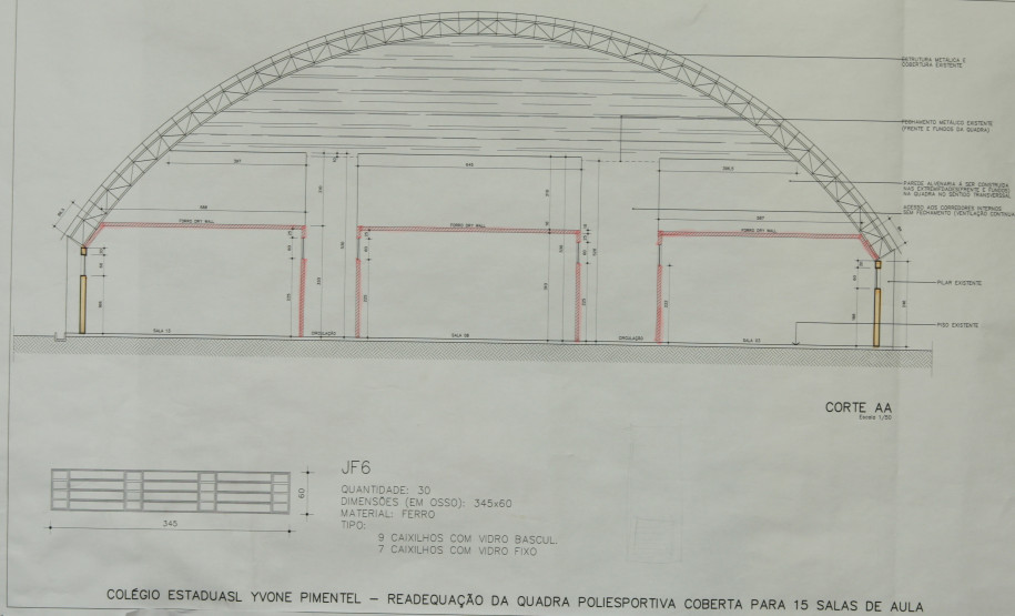 Estrutura provisória vai abrigar as aulas durante o período em que os ambientes do estabelecimento serão amplamente reformados
