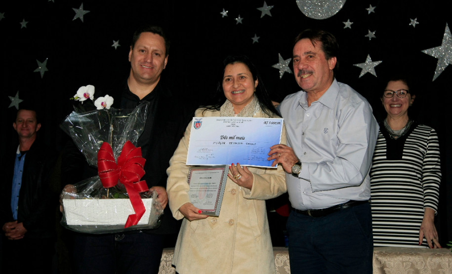 Educação entrega prêmio de gestão a escolas do Oeste Já a diretora Sirlei Aparecida de Sousa, da Escola Estadual São João, também em Ubiratã – terceira colocação no prêmio -, a participação da comunidade foi fundamental para a premiação, mas também no desenvolvimento de projetos que estão transformando a vida dos alunos das séries iniciais do ensino fundamental. “A comunidade é a vida da escola, não fazemos nada sozinhos. Esse prêmio é o reconhecimento do trabalho desenvolvido por todos”, disse Sirlei.