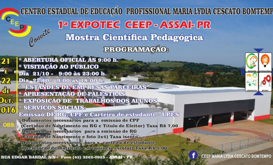 Objetivo é promover interação entre escola e comunidade e troca de experiência entre alunos e profissionais que atuam na área. Evento começa sexta (21).