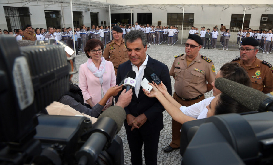 O governador Beto Richa esteve nesta quarta-feira (03