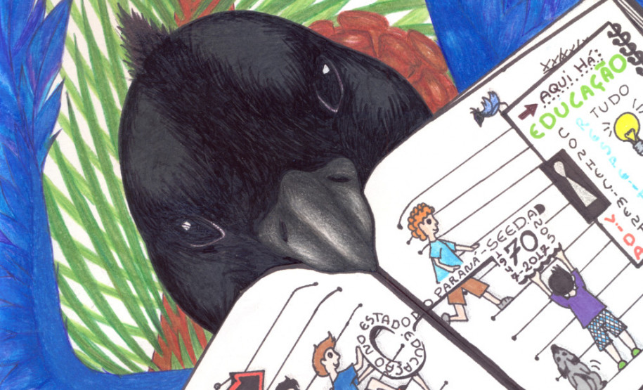 Concurso Criando na sala de aula divulga vencedores <strong>3º lugar</strong><br />
Autora: Emanuelle da Silva Ehlers<br />
NRE: Umuarama<br />
Município: Douradina<br />
Técnica: pintura, recorte e colagem<br />
Professor orientador: Sonia Maria Furlan Sossai<br />