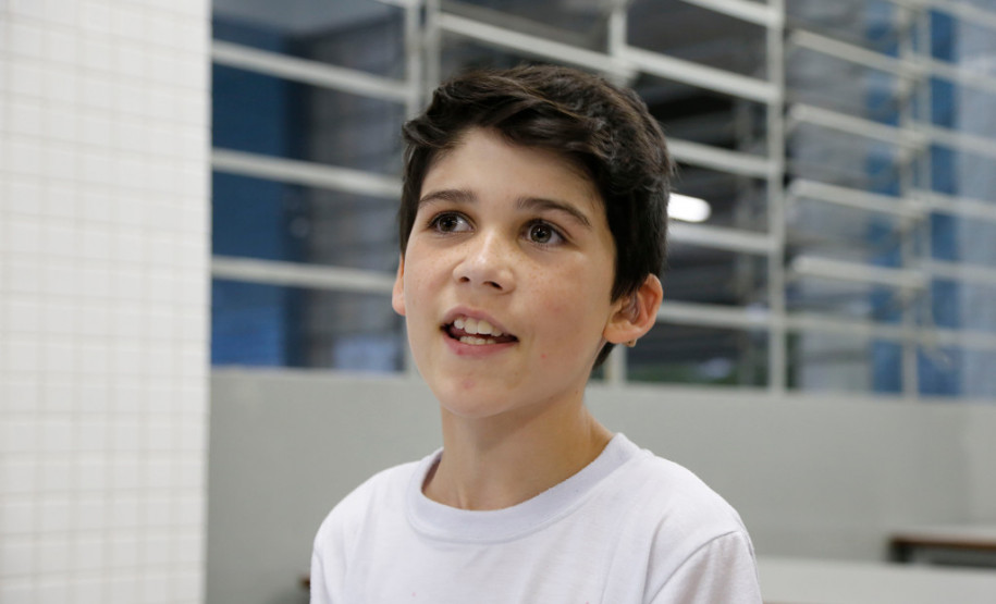 Murilo Santos Ferreira, 9 anos, estudava em uma escola regular antes de ser matriculado na Escola Guilherme Eduardo Jacobucci