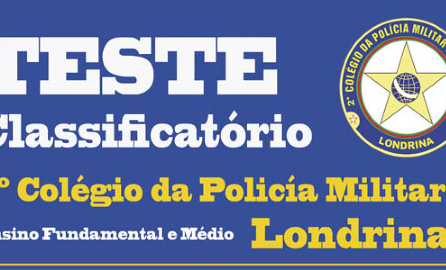 A Polícia Militar do Paraná, por meio da Diretoria de Ensino e Pesquisa, lançou nesta sexta-feira (24) o edital do processo classificação para ingresso de alunos no 2º Colégio da Polícia Militar, em Londrina (Norte). O decreto que formalizou a criação da unidade e a autorização para o edital do processo seletivo foram assinados pelo governador Beto Richa, também nesta sexta-feira.