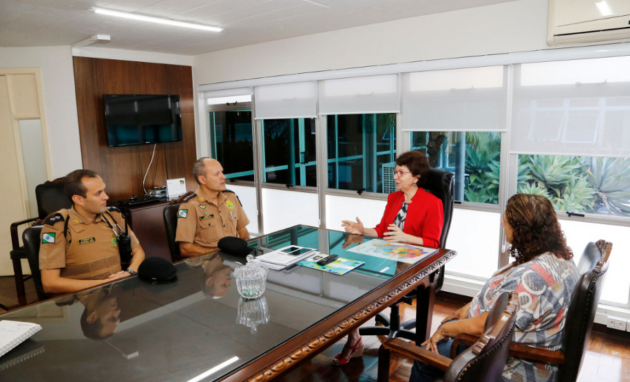 Na manhã desta quarta-feira (07), a secretária se reuniu com o comando do 12o Batalhão da PM, responsável pela segurança do bairro Vila Izabel, onde a secretaria está instalada.