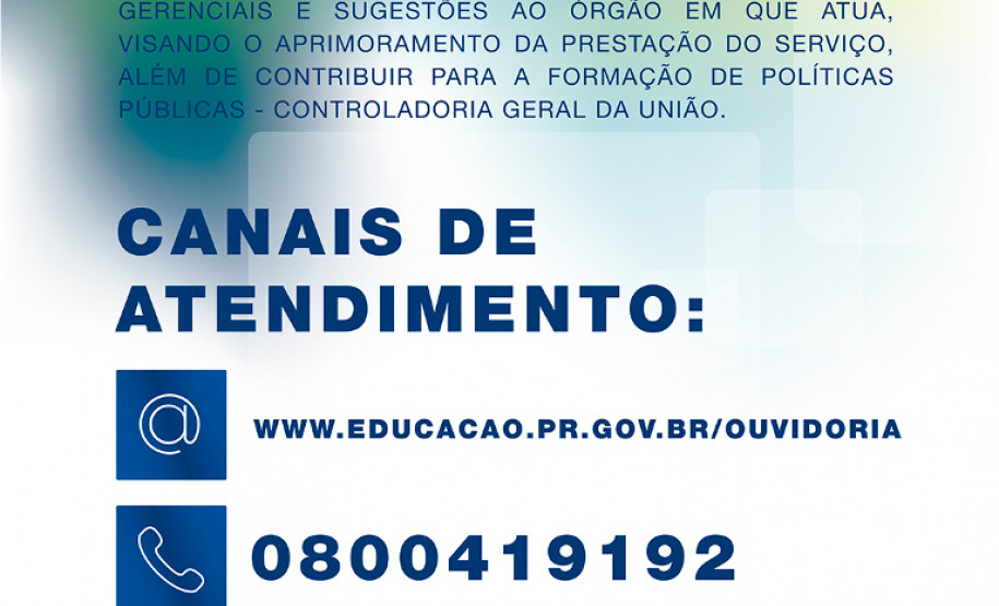 Estudantes da rede estadual estão utilizando mais ativamente a Ouvidoria da Secretaria de Estado da Educação, solicitando esclarecimentos, tirando dúvidas e oferecendo sugestões. O engajamento se deve ao trabalho intenso de divulgação dos canais de atendimento da Ouvidoria junto aos Núcleos Regionais de Educação e escolas estaduais do Paraná.