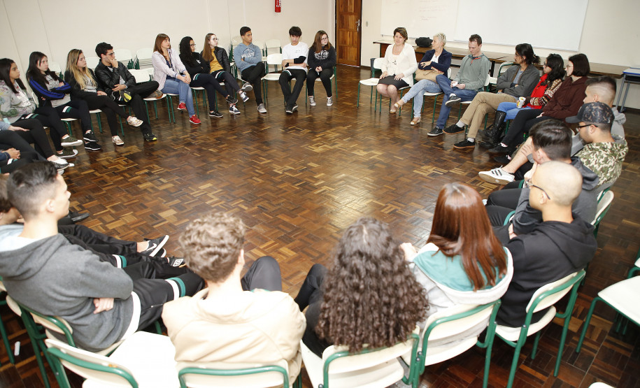 Secretaria Estadual de Educação do Paraná; Colégio Estadual Leôncio Correia, palestra para alunos sobre drogas, Mes de Junho sem Drogras. 28-06-18. Foto: Hedeson Alves