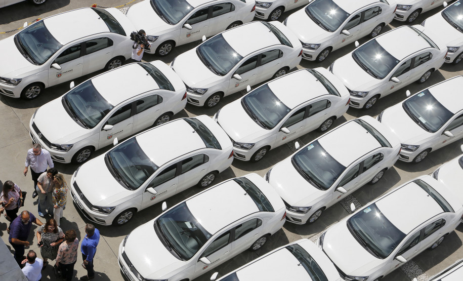 Governadora Cida Borghetti durante solenidade de entrega de novas viaturas e motocicletas para PM-Policia Militar do Paraná e secretária de educaçã0. - Curitiba/Pr, 18.12.2018 - Foto Jonas Oliveira
