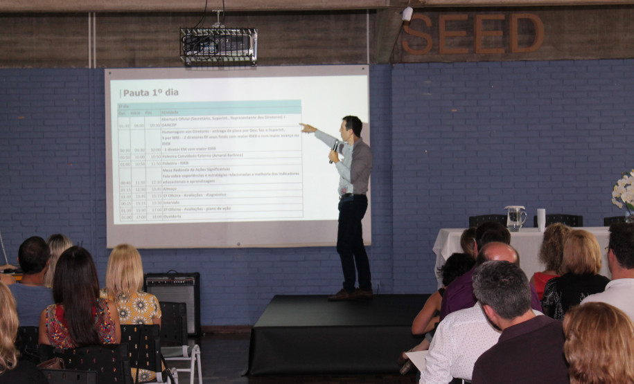 Na quarta-feira (16), os servidores vão participar das oficinas que serão replicadas no seminário. Serão trabalhadas seis oficinas temáticas: avaliação (diagnóstico), avaliação (plano de ação), liderança, hora atividade, tecnologia e inovação, e gestão de sala de aula.