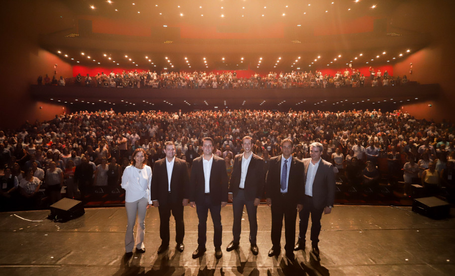 Governador Carlos Massa Ratinho Junior participa da abertura do Seminário Aprendizagem em Foco. Curitiba, 29/01/2019. Foto:  Rodrigo Félix Leal/ANPr