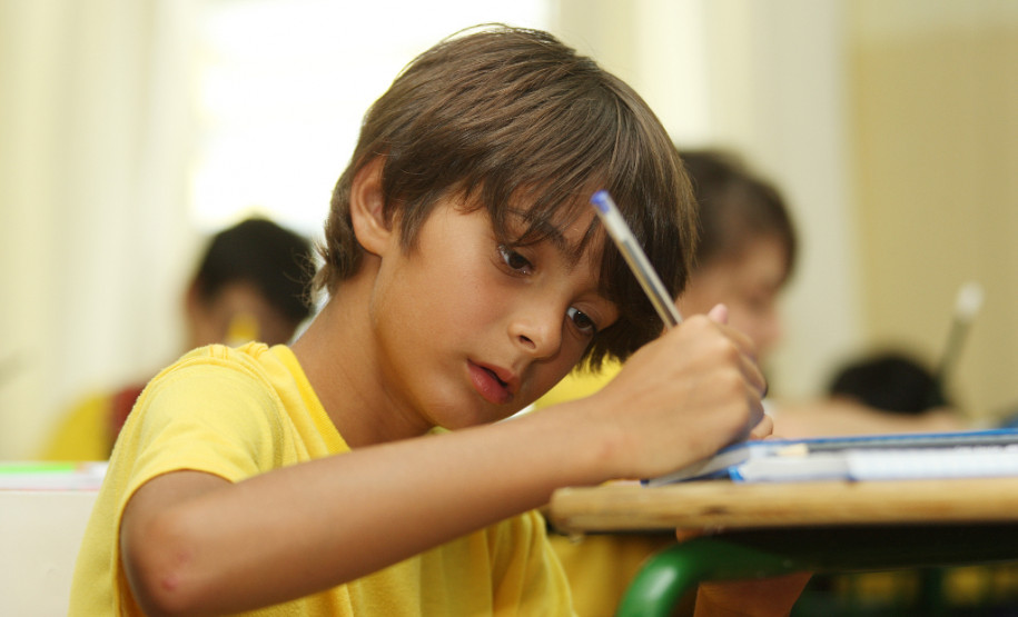 Estão abertas inscrições para servidores efetivos da rede estadual de ensino participarem de cursos nos Estados Unidos da América, Canadá ou Irlanda.<br />
<br />
Na foto, estudantes da rede estadual.