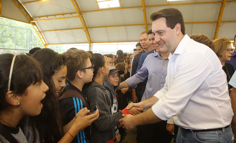 |Governador Carlos Massa Ratinho Júnior inaugura em Guarapuava a nova sede do Colégio Estadual Pedro Carli - Guarapuava, 04/04/2019 - Foto: Jaelson Lucas/ANPr